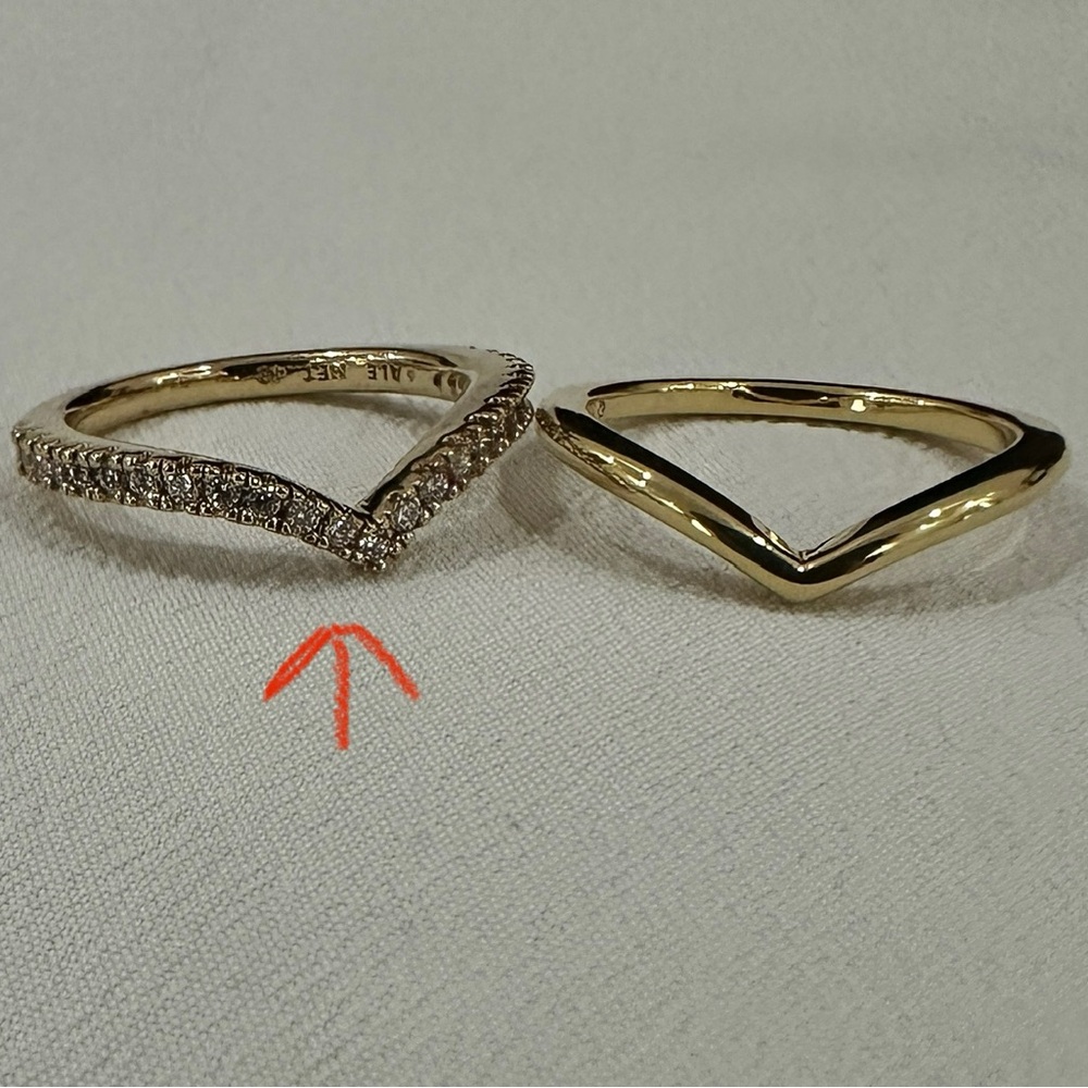Pandora Sparkling Wishbone Ring